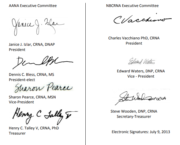 NBCRNA-AANA agreement e-signatures NBCRNA-AANA agreement e-signatures