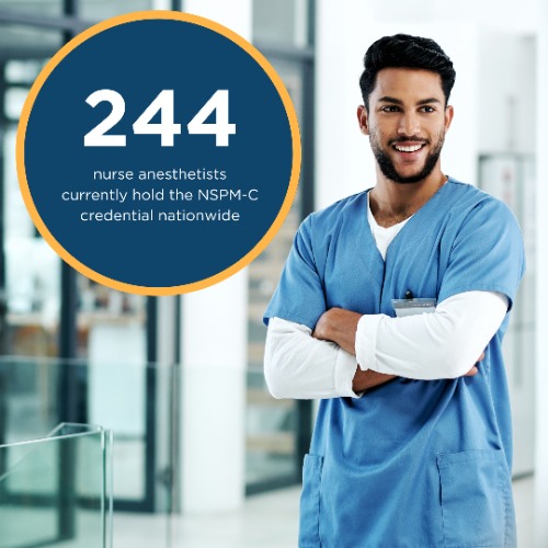 244 nurse anesthetists currently hold the NSPM-C credential nationwide as of 2026